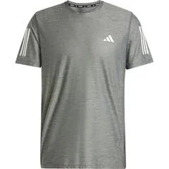 adidas アディダス オウン ザ ラン 半袖Tシャツ 陸上・ランニング 半袖Ｔシャツ (ikm76-jn1715)、グレーシックス/ホワイトメランジ
