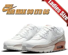 ナイキ エアマックス 90 レザー ガールズ NIKE AIR MAX 90 LTR (GS) white/wht-summit white cd6864-117 レディース スニーカー AM90 サミットホワイト ベージュ