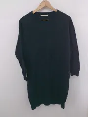 ◇ URBAN RESEARCH DOORS ウール100％ シンプル カジュアル ニット 長袖 膝丈 ワンピース サイズONE ネイビー レディース E  【1305180002448】