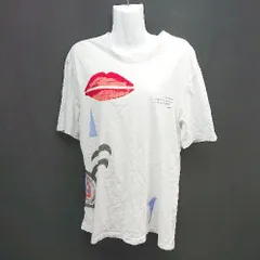 ◇ ZARA ザラ クルーネック オーバーサイズ 半袖 Tシャツ サイズL ホワイト レディース メンズ E  【1305180003469】