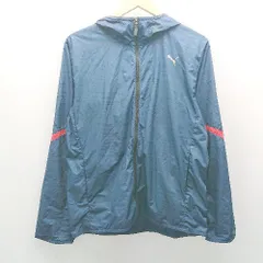 ◇ PUMA プーマ アウトドア フード付き 長袖 スポーツウェア サイズL ブルー メンズ E  【1305180004299】