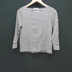 ◇ green label relaxing ボーダー柄 春物 シンプル 長袖 シャツ サイズ表記なし ブラック/ホワイト レディース E  【1305180005593】