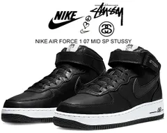ナイキ エアフォース 1 07 ミッド ステューシー NIKE AIR FORCE 1 07 MID SP STUSSY black/black-blk dj7840-001 Stussy スニーカー AF1 ブラック スネーク