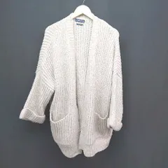 ◇ ZARA ザラ 秋冬 ポケット ゆる感 ドルマン かわいい 長袖 ニットカーディガン サイズS ベージュ レディース E  【1305180008723】