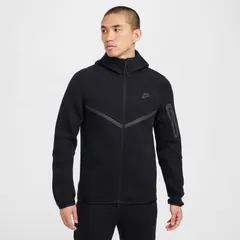 NIKE(ナイキ) ナイキ テックフリース WR フルジップL/S フーディ スポーツスタイル ウェア スウェットシャツ HV0950、(010)ブラック/(ブラック)