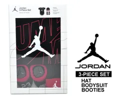ナイキ ジョーダン スリーピースセット NIKE JORDAN 3-PIECE SET HAT/BODYSUIT/BOOTIES nj0493-023 0～6ヵ月 インファント ロンパース ソックス ビーニー