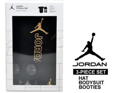 ナイキ ジョーダン スリーピースセット NIKE JORDAN 3-PIECE SET HAT/BODYSUIT/BOOTIES nj0559-023 ベビー 0～6ヵ月 インファント ロンパース ソックス ビーニー