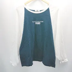 ◇ RODEO CROWNS ラグラン カジュアル フロント刺繍 ドルマン 長袖 ロンT サイズF ネイビー レディース E  【1305180009638】