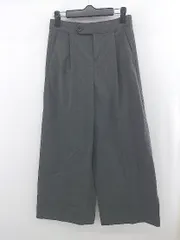 ◇ BANANA REPUBLIC ツータック シンプル ウエストゴム ポケット ワイドパンツ サイズ0 グレー レディース E  【1305180009256】