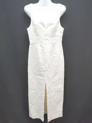 ◇ JILL STUART シンプル バックファスナー タイト 大人 綺麗め ロング ワンピース サイズ2 ホワイト レディース E  【1305180010658】