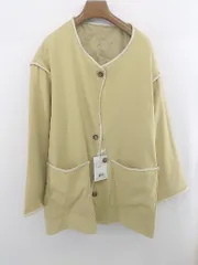 ◇ 新品 auntmarie's アントマリーズ 綺麗め　ノーカラー 長袖 ジャケット サイズF イエロー レディース E  【1305180012805】のサムネイル