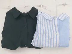 ◇ 《 indivi インディヴィ まとめ売り2点セット サイズ38 フロントボタン ストライプ シャツ レディース 》 E  【1305180012768】