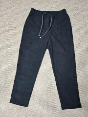 ブラック コーデュロイ 裏起毛 ジョガー パンツ サイズ FREE