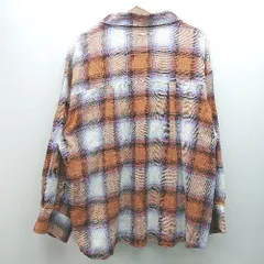 ◇ w closet 起毛 チェック柄 ビックサイズ 長袖 シャツ サイズ表記なし レッド系 レディース E  【1305180015370】