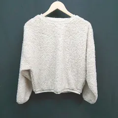 ◇ urbanresearchdoors ローゲージ シンプル クルーネック リブ編み　長袖 セーター サイズONE アイボリー レディース E  【1305180015608】