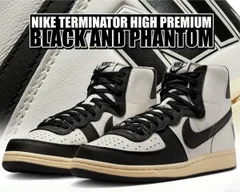 ナイキ ターミネーター ハイ プレミアム NIKE TERMINATOR HIGH PREMIUM phantom/black-pale vanila fd0394-030 スニーカー ホワイト ブラック Black and Phantom