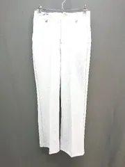 ◇ earth music&ecology ウエストゴム センタープレス ストレッチ シンプル パンツ サイズS ブルー系 レディース E  【1305180018043】