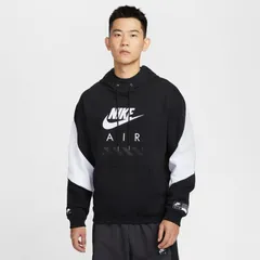 NIKE(ナイキ) ナイキ エア フリース プルオーバー L/S フーディ BFT ウェア スウェットシャツ HJ0274、(010)ブラック/ホワイト