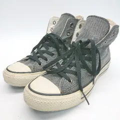 ◇ CONVERSE コンバース オールスター ロゴ シンプル ハイカットスニーカー サイズ24 グレー レディース E  【1305180019101】