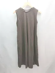◇ OPAQUE.CLIP ロング丈 夏コーデ 無地 袖なし ロング丈 キャミワンピース サイズ38/M ブラウン レディース E  【1305180021593】
