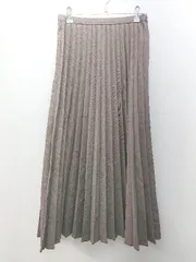 ◇ ROPE PICNIC メランジ生地 ｶｼﾞｭｱﾙ シンプル ふんわり ロング ギャザー スカート サイズ38 ブラウン レディース E  【1305180025348】