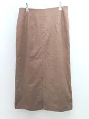 ◇ LEPSIM レプシィム 冬物 厚手 シンプル ロング タイト スカート サイズL ブラウン レディース E  【1305180027397】