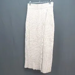 ◇ Vis ヴィス ニット リブ 冬物 ロング タイト スカート サイズF ブラウン レディース E  【1305180027359】