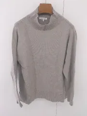 ◇ GLOBAL WORK グローバルワーク モックネック 長袖 ニット セーター サイズM チャコールグレー系 レディース E  【中古】 【1305220003619】