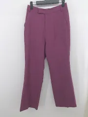 ◇ LOWRYS FARM ローリーズファーム センタープレス カラー パンツ サイズL ワイン系 レディース E  【1305220003183】