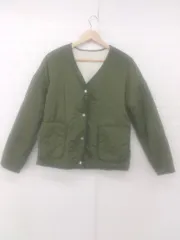 ◇ titivate ティティベイト リバーシブル Vネック 長袖 ジャケット ブルゾン サイズM カーキ アイボリー レディース P  【1305240000803】のサムネイル