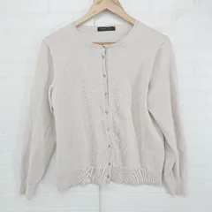 ◇ closet story UNITED ARROWS ウール混 デイリー使い 長袖 ニット カーディガン サイズM ライトベージュ系 レディース P  【1305240001657】