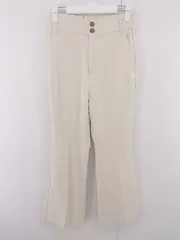 ◇ vis-`a-vis ビザビ ウエストゴム フレアパンツ サイズS アイボリー レディース P  【1305240004177】