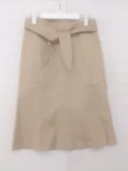 ◇ ◎ SunaUna スーナウーナ シンプル 無地 膝下丈 ナロー スカート サイズ40 ベージュ系 レディース P  【1305240008540】