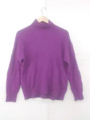 ◇ green label relaxing UNITED ARROWS ハイネック ウールニット 長袖 セーター パープル系 レディース P  【1305240008250】