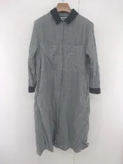 ◇ MILKFED ミルクフェド コーデュロイ 長袖 膝下丈 シャツワンピース サイズONE グレー系 ブラック レディース P  【1305240012950】