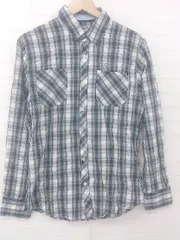 ◇ ◎ HILFIGER DENIM ヒルフィガーデニム チェック 長袖 シャツ サイズM ブラック グレー ホワイト系 メンズ P  【1305240019331】のサムネイル