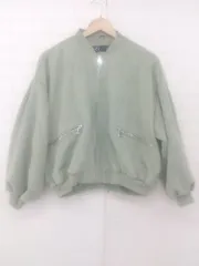 ◇ ZARA ザラ スウェード調 ジップアップ 長袖 ジャケット ブルゾン サイズ EUR XS USA XS MEX 24 カーキ レディース E  【1305240018396】