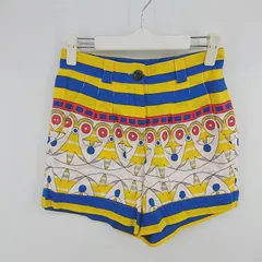 ◇ JOYRICH ジョイリッチ×GIZA ギザ 総柄 個性的 ショート パンツ サイズS イエロー ブルー系 マルチ レディース P  【1305240021341】のサムネイル