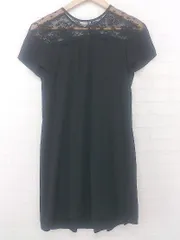 ◇ ZARA レース使い フレンチスリーブ ミニ ワンピース サイズEUR XS USA XS MEX 24 ブラック レディース P  【1305240021013】