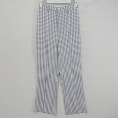 ◇ archives アルシーヴ ギンガムチェック フレアパンツ グレー ホワイト レディース P  【1305240021679】