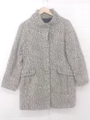 ◇ ZARA BASIC 豹柄 レオパード ハイネック フロントボタン 長袖 コート サイズ EUR M USA M MEX 28 ベージュ レディース P  【1305240024731】