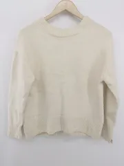 ◇ green label relaxing UNITED ARROWS モックネック シンプル 長袖 ニット セーター オフホワイト レディース P  【1305240027350】