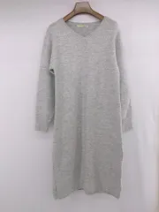 ◇ ROYAL PARTY ロイヤルパーティー 長袖 膝丈 ワンピース サイズF グレー系 レディース P  【1305250002415】