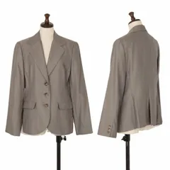 マドモアゼルノンノンMademoiselle NON NON ウールシルク3Bジャケット グレージュ40L