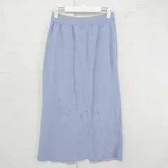 ◇ COLLAGE GALLARDAGALANTE ウエストゴム シンプル ニット ロング ナロー スカート サイズF ライトブルー レディース E  【中古】 【1305250010151】のサムネイル
