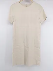 ◇ BEAUTY & YOUTH UNITED ARROWS ストレッチ ジャガード 半袖 ミニ ワンピース ベージュ系 レディース E  【中古】 【1305250009278】