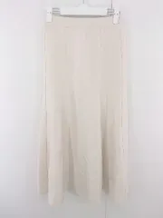 ◇ ◎ ●未使用● moment+ タグ付き カジュアル バックゴム ロング マーメイド スカート サイズM アイボリー レディース E  【中古】 【1305250011219】
