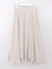 ◇ dazzlin ダズリン シンプル カジュアル バックゴム 膝下丈 フレア スカート サイズF ベージュ系 レディース E  【中古】 【1305250014302】のサムネイル