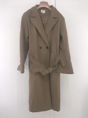 ■ ◎ emi+ エミプラス シンプル 通勤 通勤 長袖 チェスターコート サイズM ブラウン レディース E  【1305250021294】