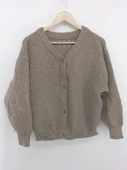 ◇ classicalelf カジュアル こなれ感 Vネック 長袖 ニット カーディガン サイズS ライトブラウン系 レディース E  【中古】 【1305250024554】